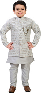 BT DEZINES Boys Festive & Party, Wedding Kurta, Waistcoat and Pyjama Set
