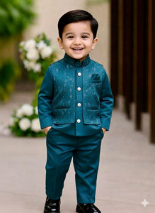 AnishkaFashion Boys Festive & Party, Wedding Shirt, Waistcoat and Pant Set
