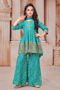 Wommaniya Impex Girls Festive & Party, Wedding Kurta and Sharara Set