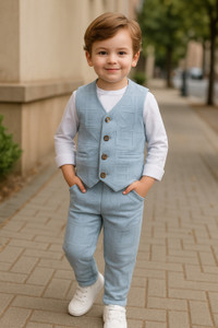 Ninas Baby Boys Festive & Party Shirt, Waistcoat and Pant Set