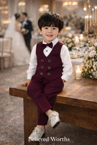 BELIEVED WORTH’S Baby Boys Festive & Party, Wedding, Casual Blazer and Pant Set