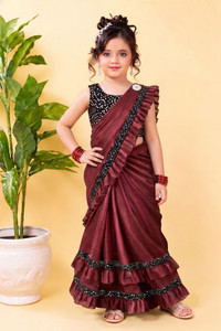 Ruksana Dresses Girls Festive & Party Top and Skirt Set