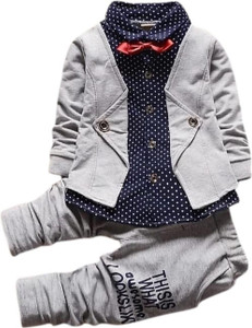 Radhika Creation Baby Boys Wedding, Casual, Festive & Party, Formal Shirt & Waistcoat Set