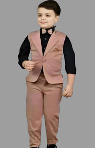 Anishka Creation Boys Festive & Party, Formal Shirt, Waistcoat and Pant Set