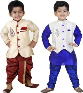 Born Wear Boys Festive & Party Kurta and Dhoti Pant Set