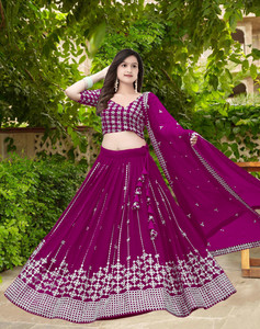 Harshiv Creation Girls Lehenga Choli Ethnic Wear, Fusion Wear, Party Wear, Western Wear Embroidered Lehenga, Choli and Dupatta Set