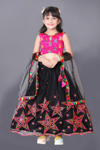 sainur creation Baby Girls Lehenga Choli Ethnic Wear Printed Lehenga, Choli and Dupatta Set