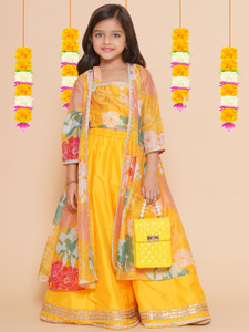 Bitiya By Bhama Girls Lehenga Choli Ethnic Wear Printed Lehenga Choli