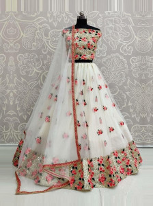 Gheludi Girls Lehenga Choli Ethnic Wear Embroidered Lehenga, Choli and Dupatta Set