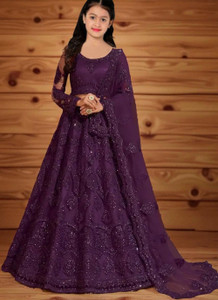 D.G.ITALIYA TRENDZ Girls Lehenga Choli Ethnic Wear Embellished Lehenga, Choli and Dupatta Set