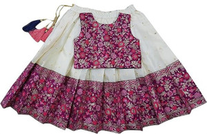 JANIX Girls Lehenga Choli Ethnic Wear Printed Lehenga Choli