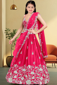 Clothes Shop Girls Lehenga Choli Ethnic Wear Embellished Lehenga, Choli and Dupatta Set