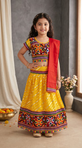 AHHAAAA Girls Lehenga Choli Ethnic Wear Embroidered Lehenga Choli