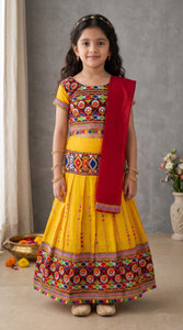 AHHAAAA Girls Lehenga Choli Ethnic Wear Embroidered Lehenga Choli