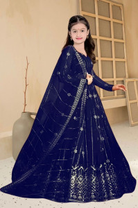 F Plus fashion Girls Lehenga Choli Ethnic Wear Embroidered Lehenga, Choli and Dupatta Set