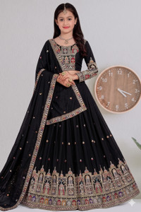 SDMI FASHION Girls Lehenga Choli Party Wear Embroidered Lehenga, Choli and Dupatta Set