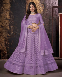 VIRTH Girls Lehenga Choli Ethnic Wear, Party Wear Embroidered Lehenga, Choli and Dupatta Set