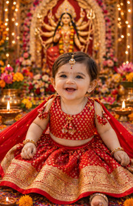 Sarkar store Baby Girls Lehenga Choli Party Wear Printed Lehenga Choli