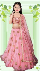 F Plus fashion Girls Lehenga Choli Ethnic Wear Embellished Lehenga, Choli and Dupatta Set