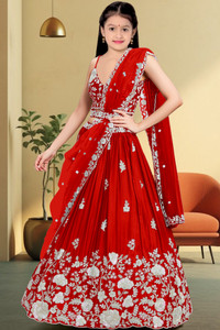Clothes Shop Girls Lehenga Choli Ethnic Wear Embellished Lehenga, Choli and Dupatta Set