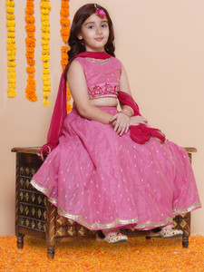 Bitiya By Bhama Girls Lehenga Choli Ethnic Wear Printed Lehenga Choli