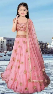 Women Wed Girls Lehenga Choli Ethnic Wear Self Design Lehenga, Choli and Dupatta Set
