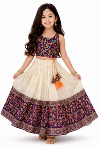 Kanzzoworld Girls Lehenga Choli Ethnic Wear Printed Lehenga Choli