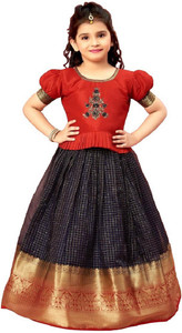 Wommaniya Impex Girls Lehenga Choli Western Wear Embroidered Lehenga Choli