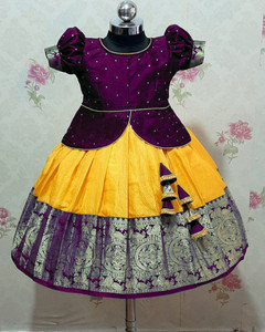 NIMBARKCREATION Indi Baby Girls Lehenga Choli Ethnic Wear Self Design Lehenga Choli