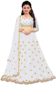 Harshiv Creation Girls Lehenga Choli Ethnic Wear Embroidered Lehenga, Choli and Dupatta Set
