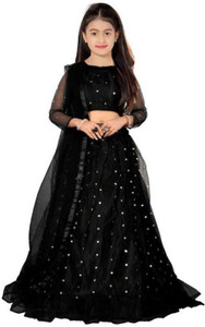 केशवी क्रिएशन लड़कियों के लिए लेहेंगे चोली पार्टी वियर एम्बेलिशड लेहंगा, चोली और दुपट्टा सेट
