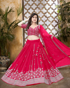 Femisha Creation Girls Lehenga Choli Ethnic Wear, Fusion Wear, Party Wear, Western Wear Embroidered Lehenga, Choli and Dupatta Set