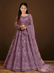 RUKHA FAB Girls Lehenga Choli Party Wear Embroidered Lehenga, Choli and Dupatta Set