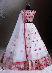 Clothes Shop Girls Lehenga Choli Ethnic Wear, Party Wear, Western Wear Embroidered Lehenga, Choli and Dupatta Set