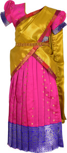 Amirtha Fashion Girls Lehenga Choli Ethnic Wear Printed Lehenga, Choli and Dupatta Set