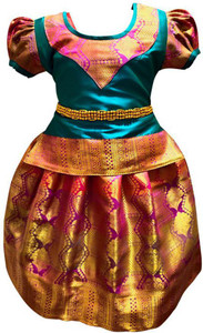 Kids Stylish Girls Lehenga Choli Ethnic Wear Self Design Lehenga Choli