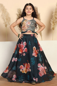 Fashion Dream Girls Lehenga Choli Ethnic Wear Floral Print Lehenga Choli