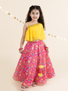 Pspeaches Girls Lehenga Choli Ethnic Wear Printed Lehenga Choli