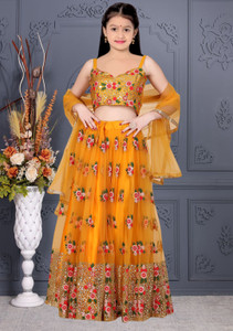 Clothes Shop Girls Lehenga Choli Ethnic Wear, Fusion Wear, Party Wear, Western Wear Embroidered Lehenga, Choli and Dupatta Set