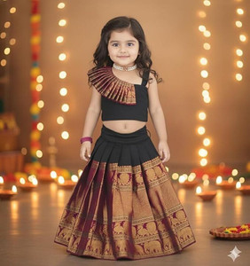 Ethzy Girls Lehenga Choli Ethnic Wear Embroidered Lehenga Choli