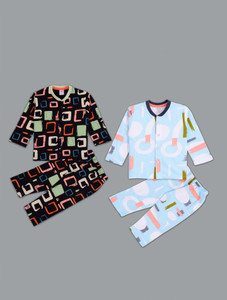 3BROS Kids Nightwear Baby Boys & Baby Girls Printed Cotton