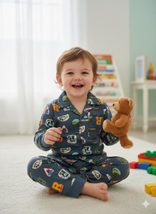 TONY & JONY Kids Nightwear Boys & Girls Printed Cotton