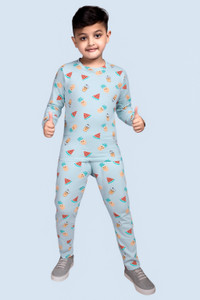 3BROS Kids Nightwear Boys & Girls Printed Cotton
