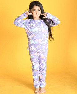 anthrilo Kids Nightwear Girls Printed Cotton