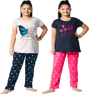 HEYDALS Kids Nightwear Girls Printed Cotton Blend