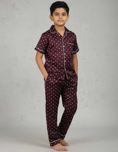 babylite Kids Nightwear Boys Polka Print Rayon