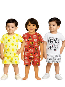 tiny hugs Kids Nightwear Boys Printed Cotton
