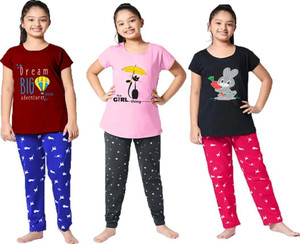 HEYDALS Kids Nightwear Girls Printed Cotton Blend