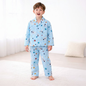 Vikita Enterprise Kids Nightwear Boys Solid, Printed Cotton Blend