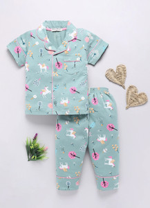 TINY BINY Kids Nightwear Boys & Girls Printed Cotton